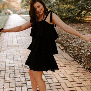 Black Tiered Ruffle Dress